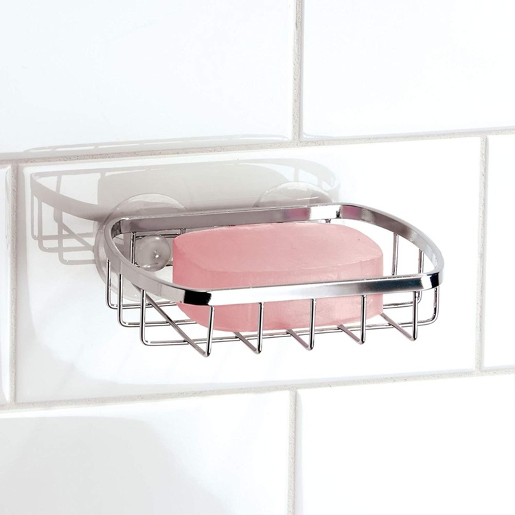 Rostfritt tvålfat med sugpropp
