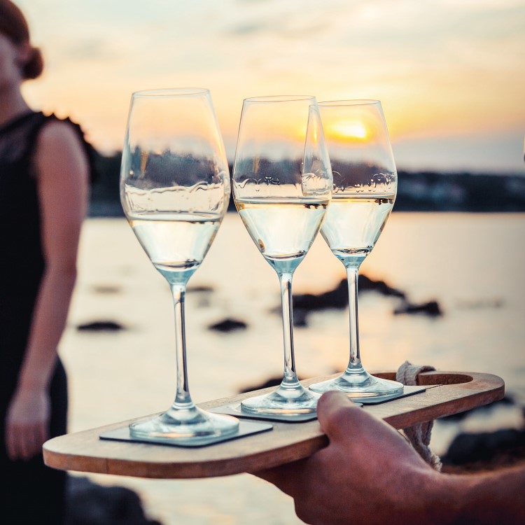 Magnetiska champagneglas i kristall Silwy, 2-pack