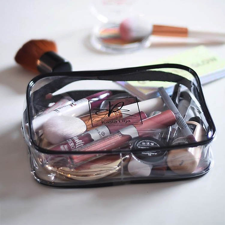 Genomskinliga necessärer 3-pack