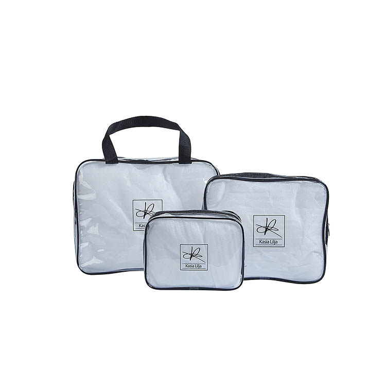Genomskinliga necessärer 3-pack