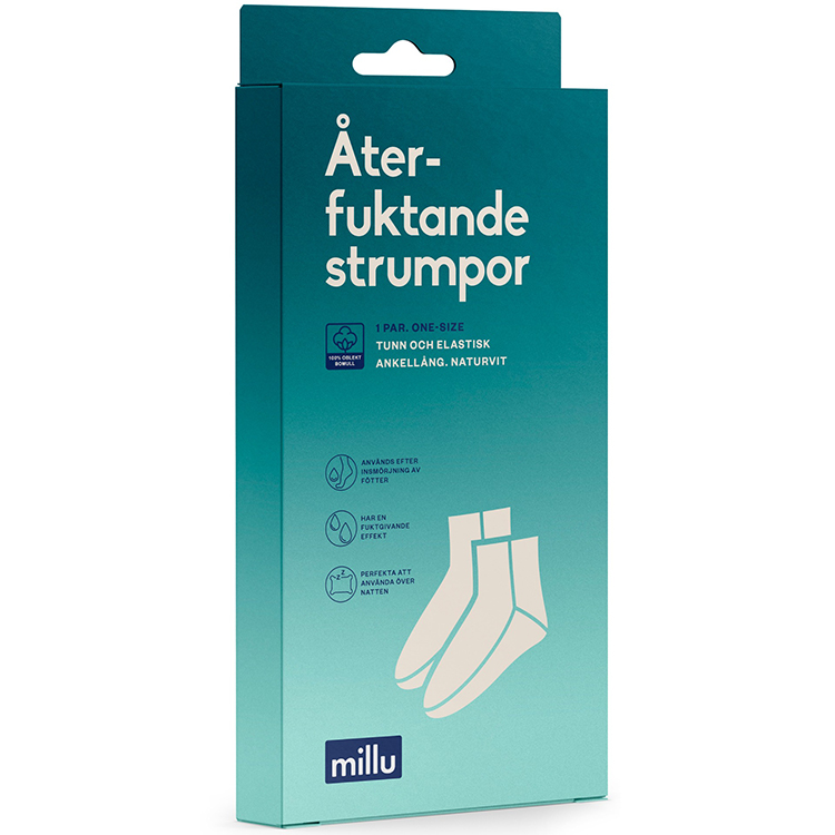 Återfuktande fotvårdsstrumpor