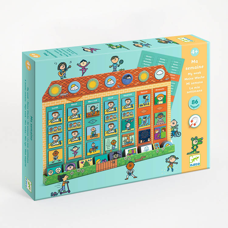 Magnetisk veckokalender för barn