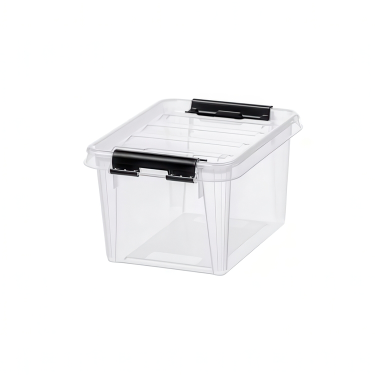 Förvaringslåda med lock 15L, SmartStore, Klar/svart