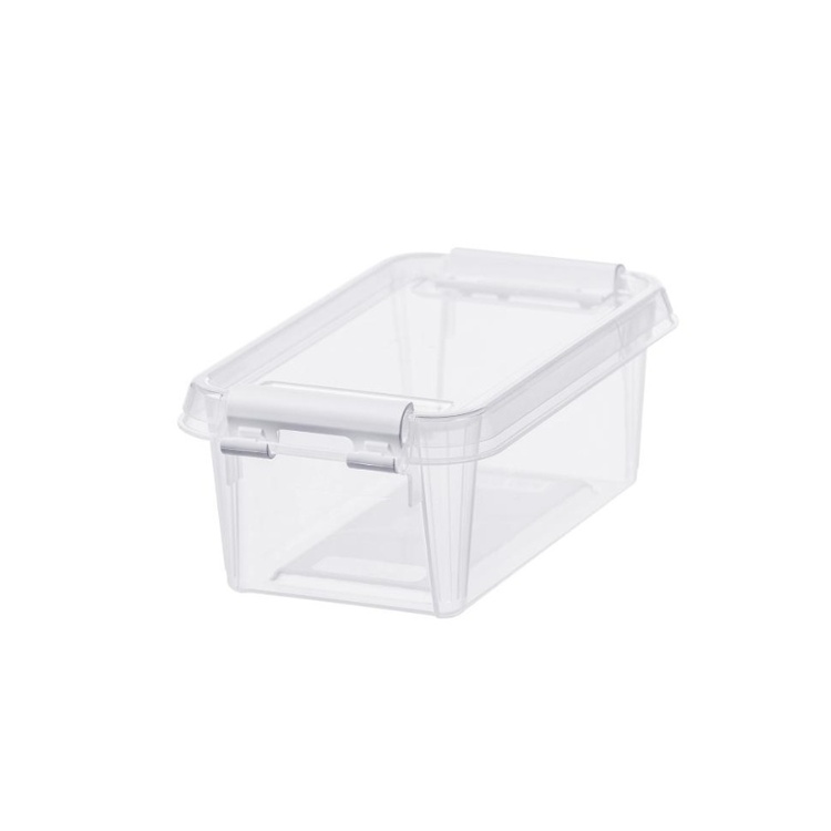 Förvaringsask med lock 0,3L, SmartStore, Klar/vit