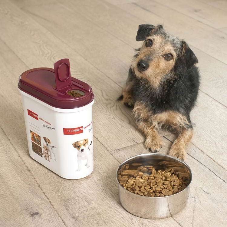 Förvaringsburk för hund- och kattmat 2,2L