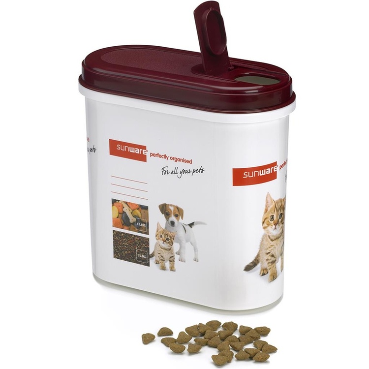 Förvaringsburk för hund- och kattmat 2,2L