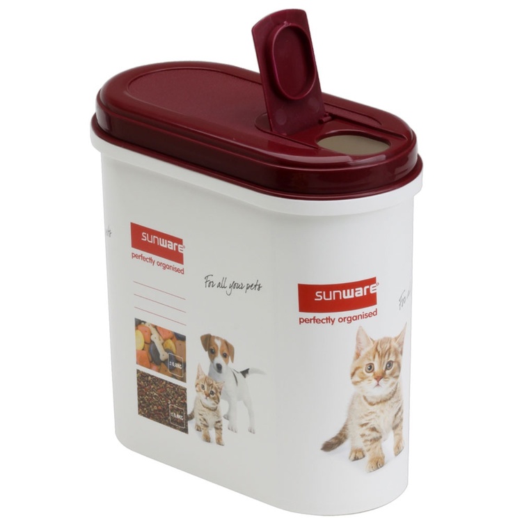 Förvaringsburk för hund- och kattmat 2,2L