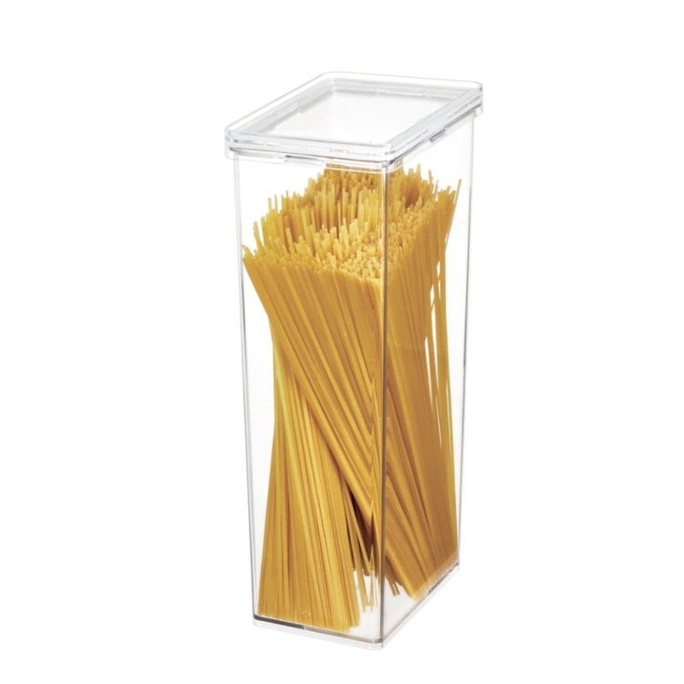 Burk för spagetti, 3,3 L, THE HOME EDIT PASTA CANISTER, 10,2 x 15,2 x H31 cm, Transparent