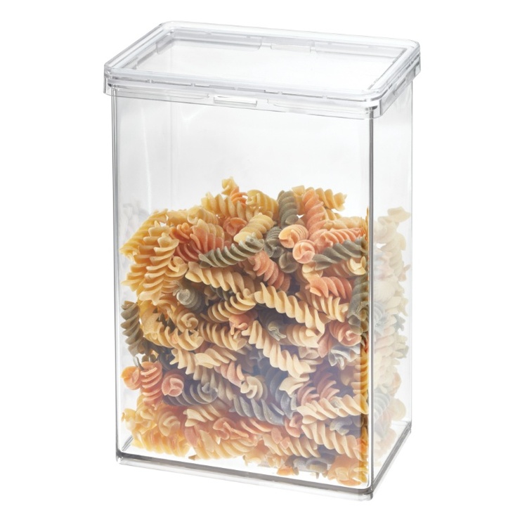 Burk för torrvaror, 2,3 L, THE HOME EDIT LARGE CANISTER, 10,2 x 15,2 x H 23,2 cm , Transparent
