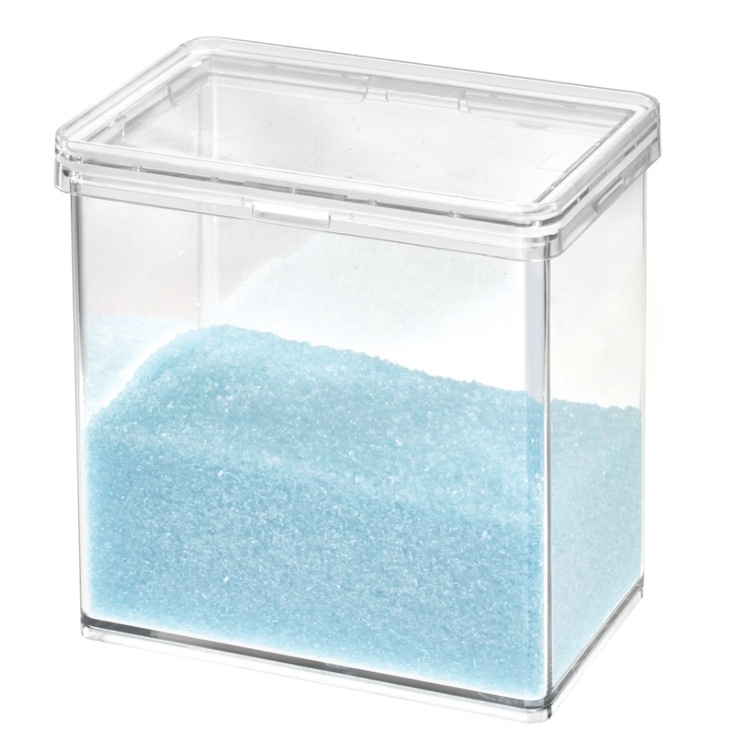 Burk för torrvaror, 1,4 L, THE HOME EDIT MEDIUM CANISTER, 10,2 x 15,2 x H 15,6 cm , Transparent