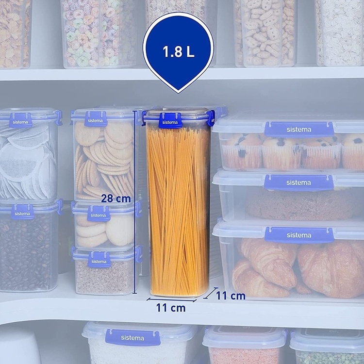 Hög förvaringsburk 1,8L, Sistema