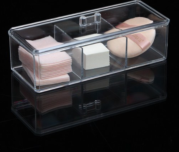 Burk med lock, 3 fack, SELENA ORGANIZER, 22,8 x 9,5 x H 8,3 cm, Klar 