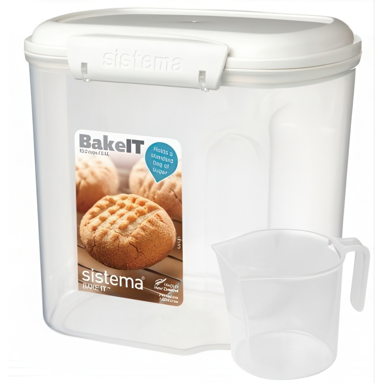 Förvaringsburk med smart grepp och skopa 2,4L, Sistema