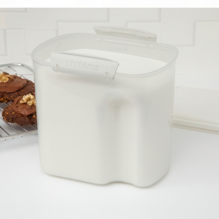 Förvaringsburk med smart grepp och skopa 2,4L, Sistema