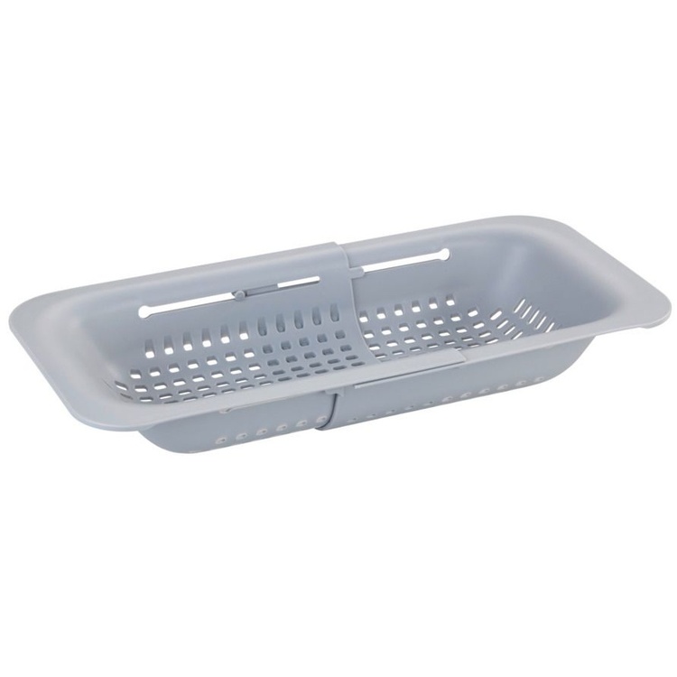 Durkslag, Över diskho, GREY COLANDER, 36,5~50 x 20 x H 7 cm, Ljusgrå