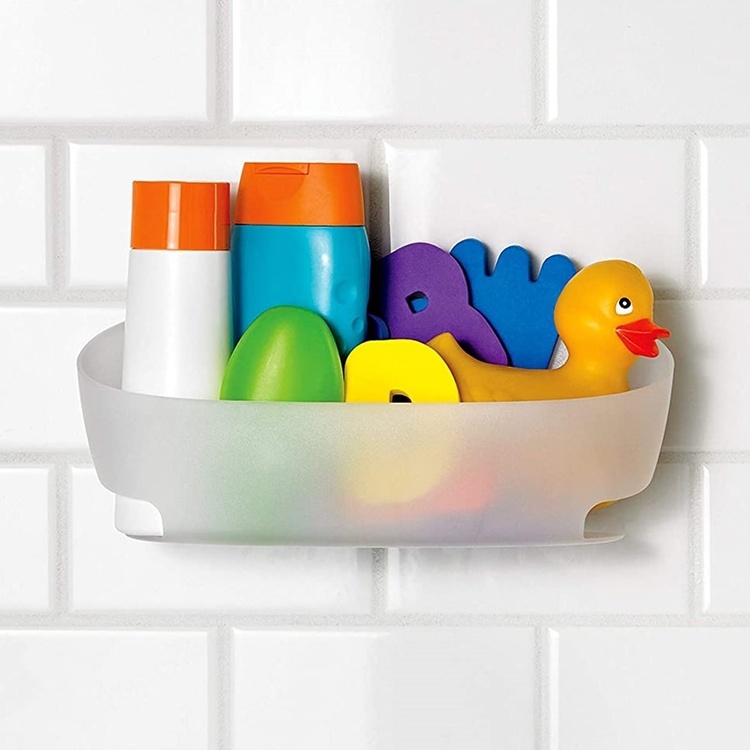 Duschkorg, Med Självhäftande remsor, COMMAND SHOWER CADDY, 30 x 11 x H12 cm, Frost- vit