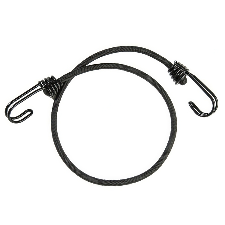 Elastiska Bagagestroppar med krokar, 4 st, HOOK BUNGEES, 60 cm, Svart