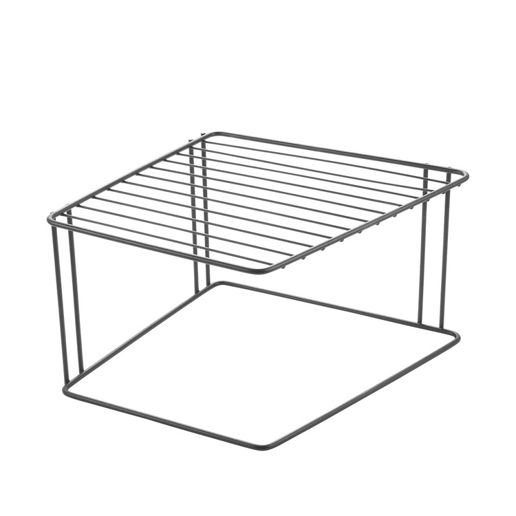 Extra hylla för hörn, BOXE LAVA, 25 x 25 x H 15 cm, Svart