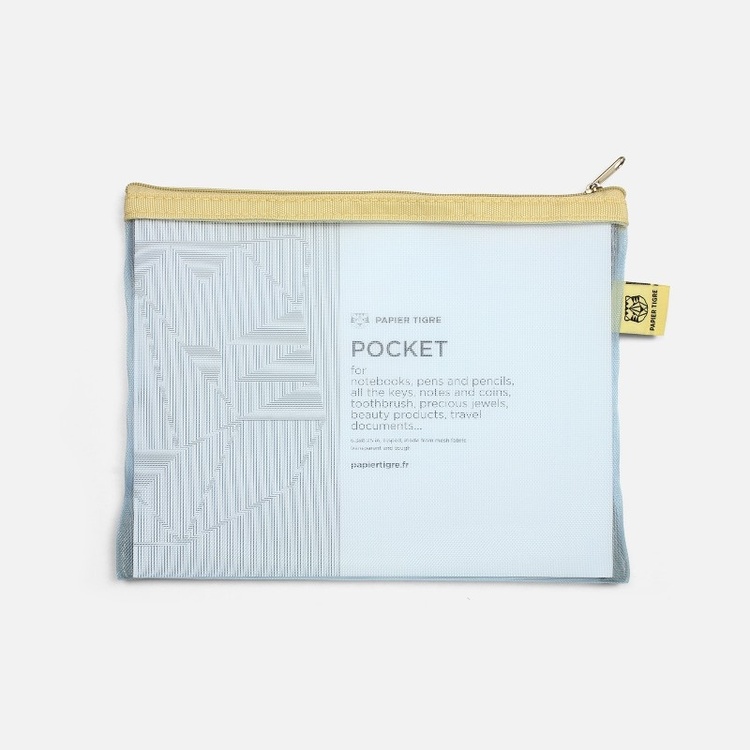 Fodral, PAPIER TIGRE MEDIUM MESH POCKET, 18 x 24 cm