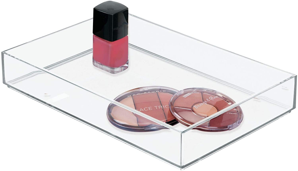 Förvaringsbricka, Stapelbar, Rektangulär, CLARITY ORGANISER LARGE, 20,3 x 30,5 x H 5 cm, Klar