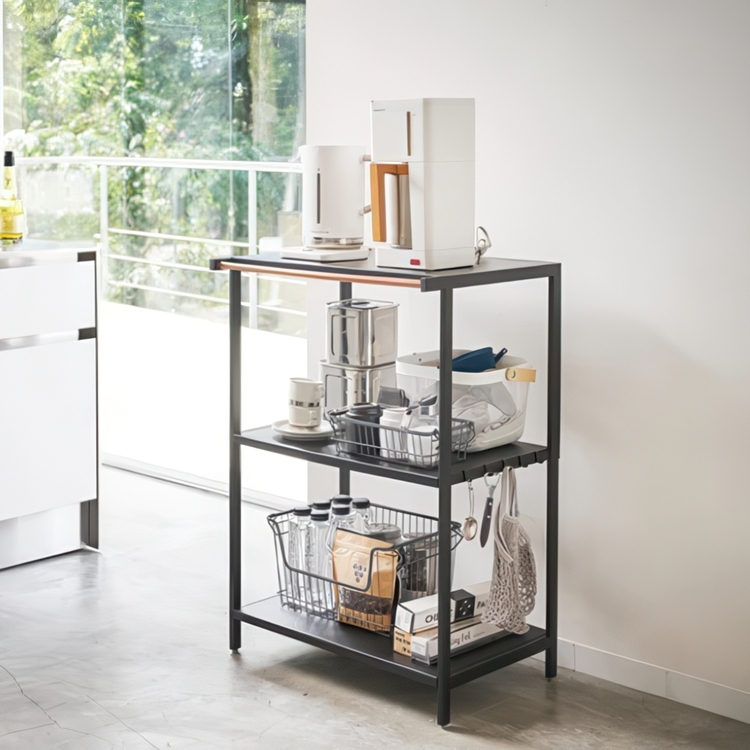 Förvaringshylla i metall, TOWER 3-TIERED RACK, 60 x 46,5 x H 90 cm, Yamazaki