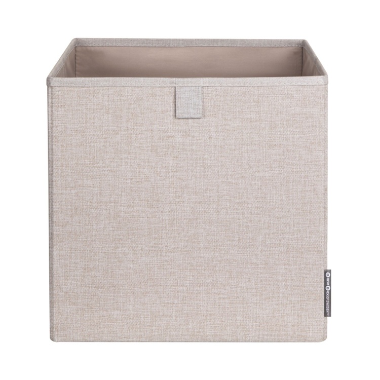Förvaringskub i tyg, Bigso, Beige