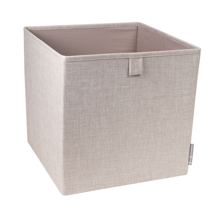 Förvaringskub i tyg, Bigso, Beige