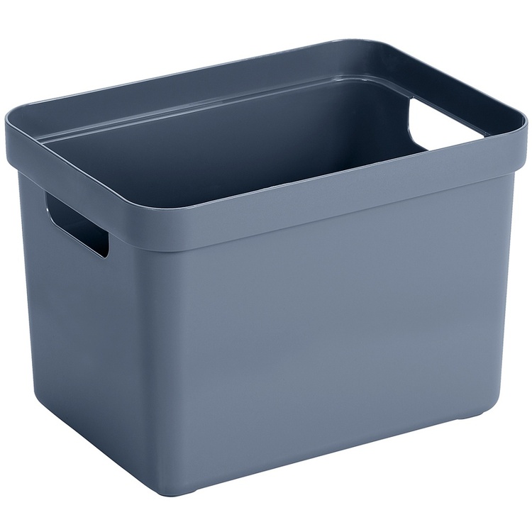 Hög öppen förvaringslåda 18L, Sigma, Blå