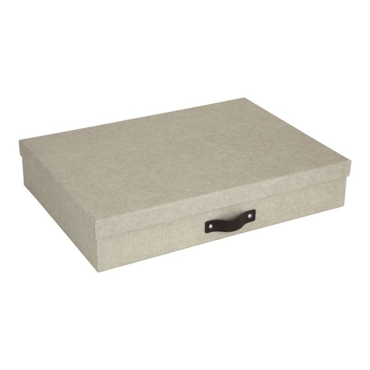 Förvaringslåda A3, Sverker canvas, Bigso, Beige