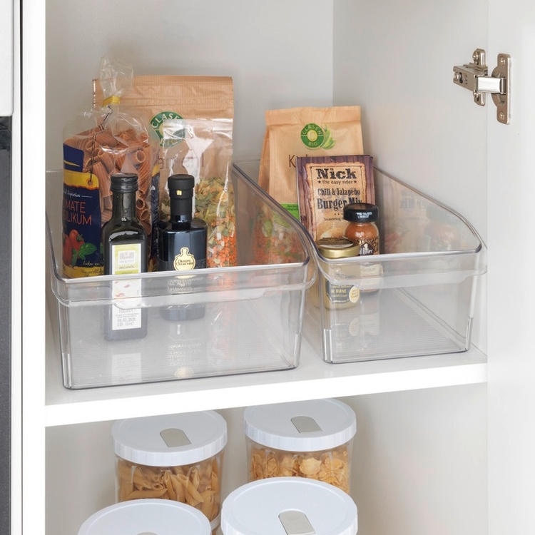 Förvaringslåda med handtag, Djup, MEDIUM CABINET-ORGANIZER, 37 x 15 x H 11 cm, Klar