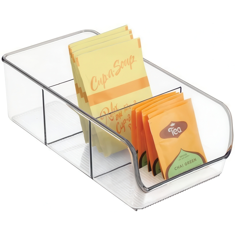 Förvaringslådaför kryddpåsar, med fack, CABINET ORGANIZER, 14 x 30 x H 9 cm, Klar