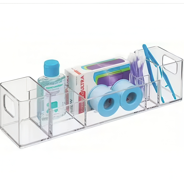Förvaringsställ, långsmalt, CLARITY ORGANIZER, 30,5 x 7,6 x H 7,6 cm, Klar