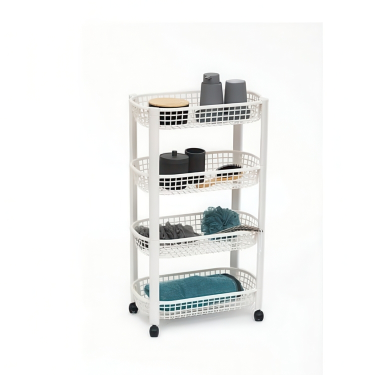 Förvaringsvagn, 4 TIERS BASKETS TROLLEY, 46,5 x 25,5 x H 79 cm