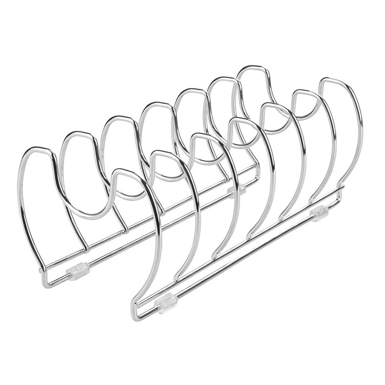 Grytlocks- & Stekpannsförvaring, 6 Fack, ID COOKWARE ORGANIZER, Silver