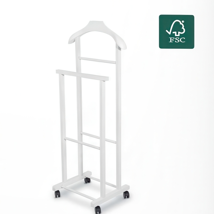 Herrbetjänt i trä, Med hjul, VALET STAND