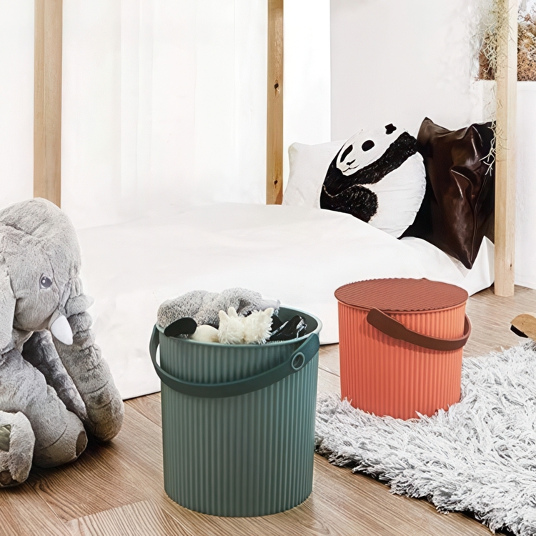 Hink med lock 20L, Omnioutil, Aprikos/Brun