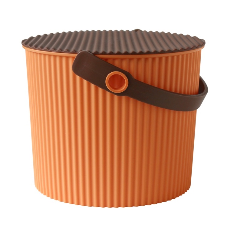 Hink med lock 8L, Omnioutil, Aprikos/Brun