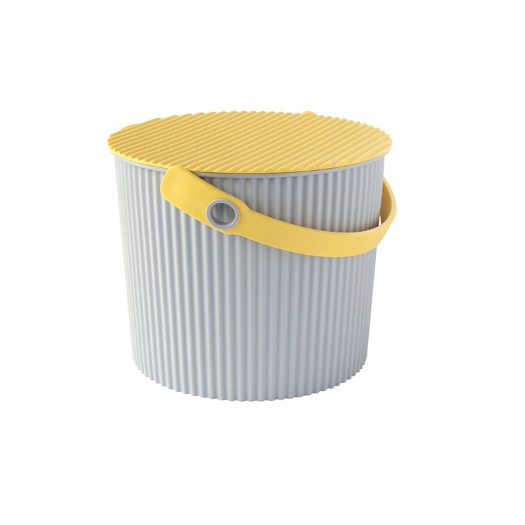 Hink med lock 8L, Omnioutil, Grå/Gul