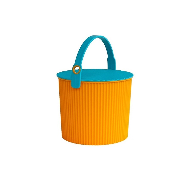 Hink med lock 8L, Omnioutil, Orange/Turkos