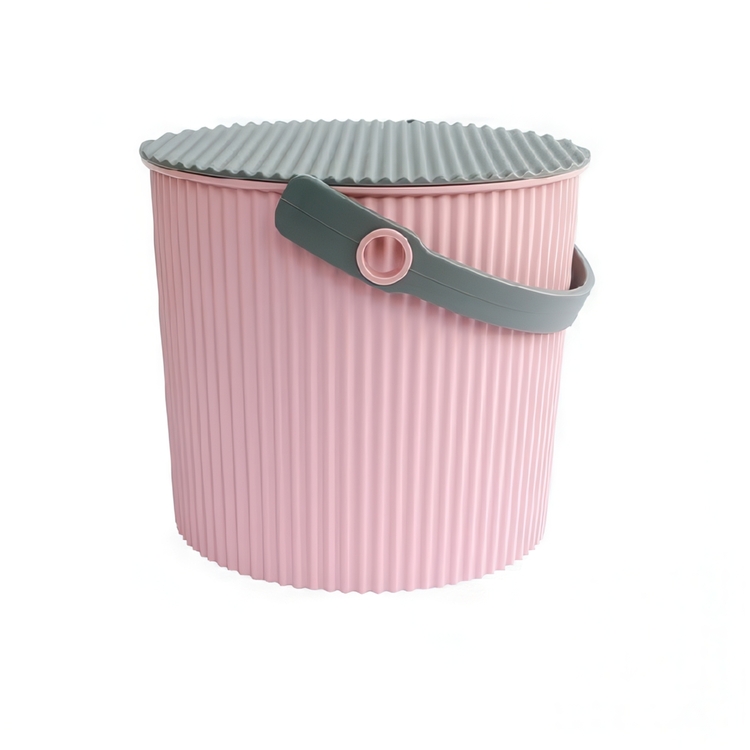 Hink med lock 20L, Omnioutil, Rosa/Grå