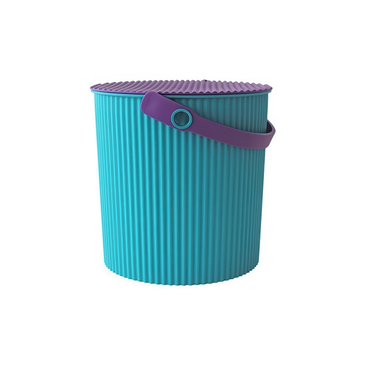 Hink med lock 10L, Omnioutil, Turkos/Lila
