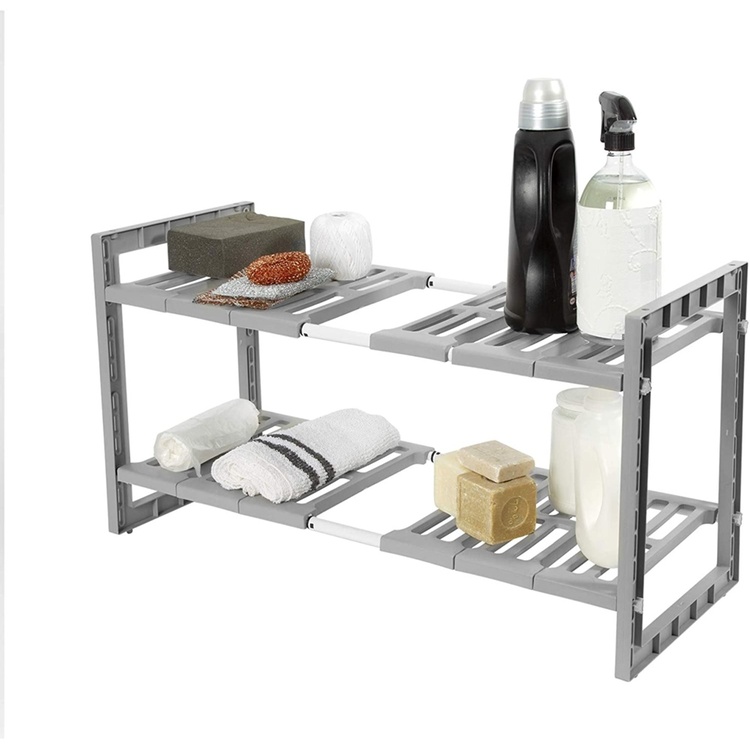 Justerbar förvaringshylla under diskbänk, 48-85cm