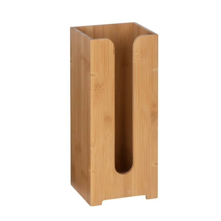 Hållare i bambu för extra toalettpapper, BAMBOO, 15 x 14 x H 35,5 cm, Natur