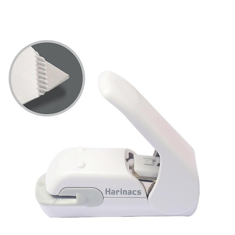 Häftapparat utan klammer, HARINACS JAPANESE PRESS STAPLER, Vit