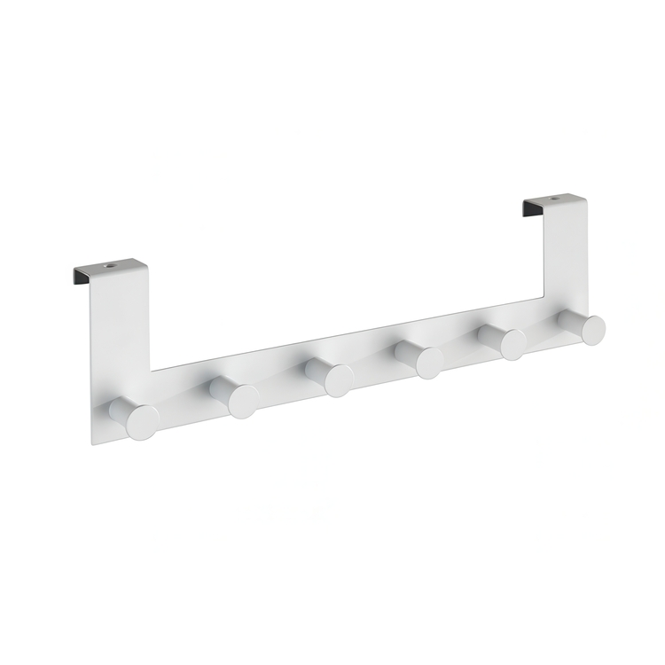 Hängare för tunna dörrar, 6 krokar, CELANO, 2 cm, Metall
