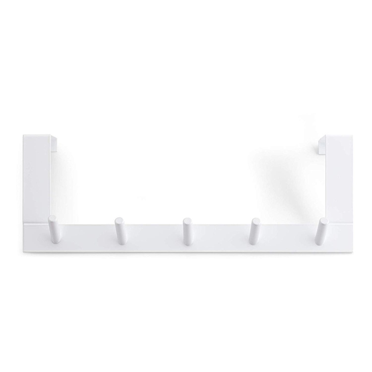 Hängare över dörren - 5 krokar, COLGADOR PUERTAS, Max bredd 4 cm, Vit