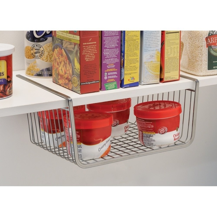 Hängkorg för hylla / Extrahylla, ID PANTRY BASKET, 33 x 26 x H 15cm, Silver