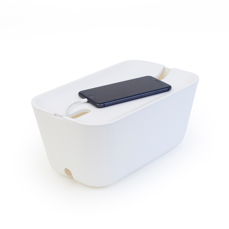 Kabelsamlare, BOSIGN MEDIUM CABLE ORGANISER, 30 x 18 x H 13,5 cm, Vit
