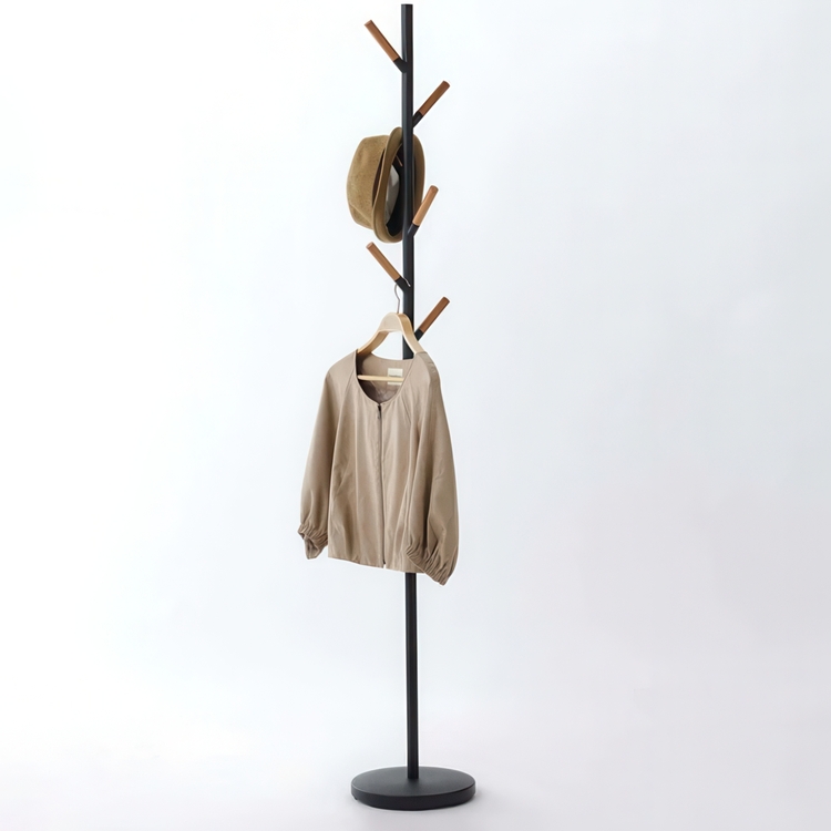 Klädhängare, PLAIN TREE COAT HANGER, Ø 28 x H 177 cm, Yamazaki, Svart