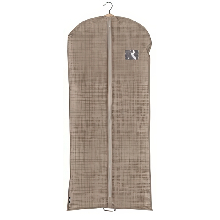 Klädöverdrag av återanvänd plast, Lång, VITA ECO DRESS COVER, 60 x H 135 cm, Brun